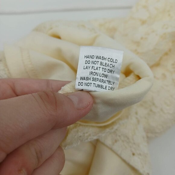 Superdown Shea Lace Dress Ivory Women's M Bodycon Mini Halter Party Cocktail - Picture 9 of 11